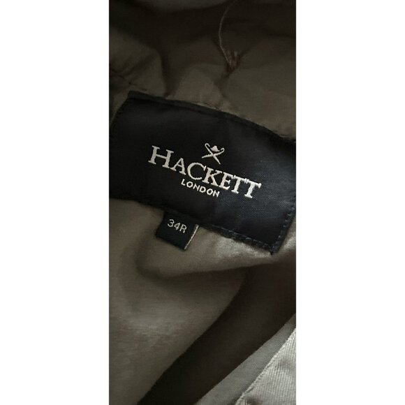 HACKETT London Casual Pants Cotton Chino Khaki Size 34 - Picture 2 of 9